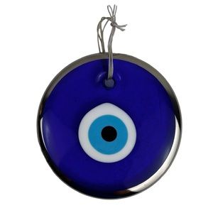 Large Blue Evil Eye Wall Hanging Glass